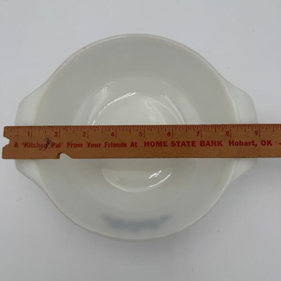 Anchor Hocking Fire King Baking Dish #436 1 Qt Blue Cornflower - Picture 4 of 5